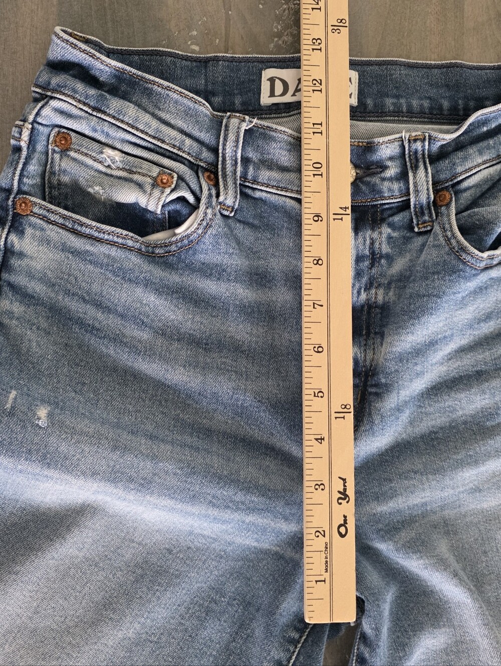DAZE size 26 Wide Leg Crop JEANS - Picture 3 of 4